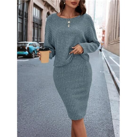 Drop Shoulder Tee & Pencil Skirt - Picture 5 of 7